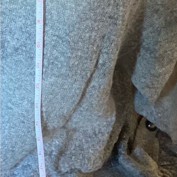 Anna Sui Grey Half Sleeves Button-up Hodded Poncho Cardigan - Picture 8 of 10